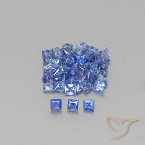 Gemas de zafiro azul natural de 2,86 ct, cuadrado, VVS-VS