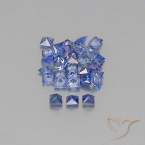 Gemas de zafiro azul natural de 2,37 ct, cuadrado, VVS-VS