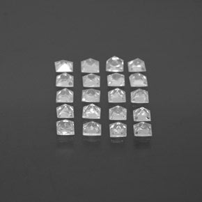 Gemas de zafiro blanco natural de 1,56 ct, cuadrado, VVS-VS