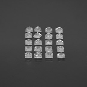 Gemas de zafiro blanco natural de  ct, cuadrado, VVS-VS