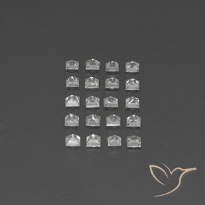 Gemas de zafiro blanco natural de 1,66 ct, cuadrado, VVS-VS