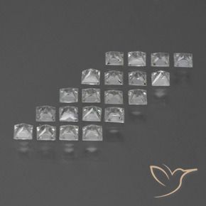 Gemas de Zafiro Blanco cálido natural de 1.70 ct, Cuadrado, VVS-VS