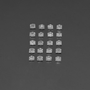 Gemas de zafiro blanco natural de 1,60 ct, cuadrado, VVS-VS