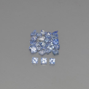 Gemas de zafiro azul natural de 1,21 ct, cuadrado, VVS-VS