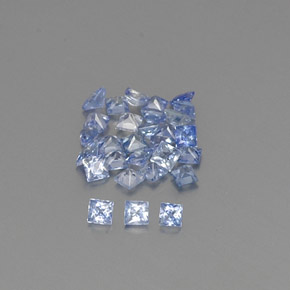 Gemas de zafiro azul natural de 1,21 ct, cuadrado, VVS-VS