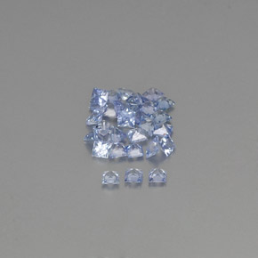 Gemas de zafiro azul natural de  ct, cuadrado, VVS-VS