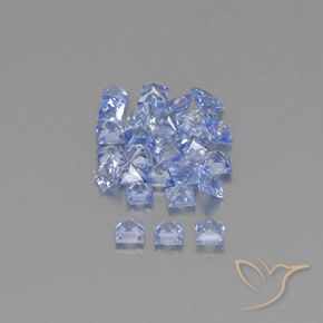 Gemas de Zafiro Azul claro natural de 2.25 ct, Cuadrado, VVS-VS