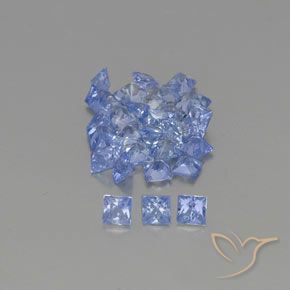 Gemas de zafiro azul natural de 2,59 ct, cuadrado, VVS-VS