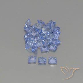 Gemas de zafiro azul natural de 2,59 ct, cuadrado, VVS-VS