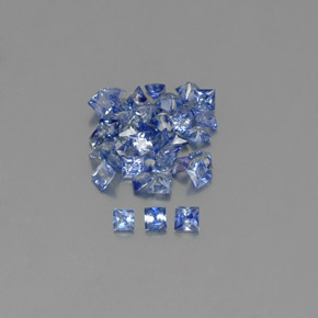 Gemas de zafiro azul natural de 2,74 ct, cuadrado, VVS-VS