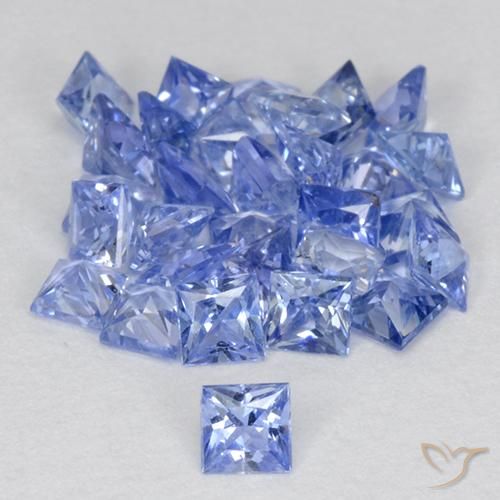 2.47ctw Natural Azul pastel Zafiro, Cuadrado, VVS-VS