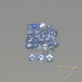 1.88ctw Natural Azul pastel Zafiro, Cuadrado, VVS-VS