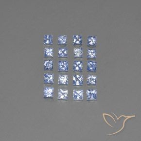 Gemas de zafiro azul natural de 2,39 ct, cuadrado, VVS-VS