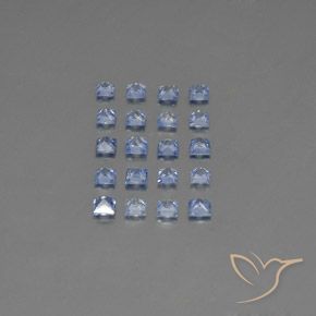 Gemas de zafiro azul natural de 2,39 ct, cuadrado, VVS-VS