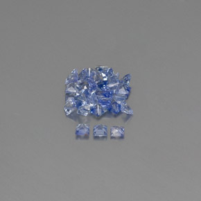 Gemas de zafiro azul natural de  ct, cuadrado, VVS-VS