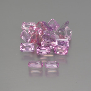 Gemas de zafiro multicolor natural de  ct, corte esmeralda, VS-SI