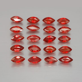 Gemas de zafiro naranja natural de 3,23 ct, marquesa, VS-SI