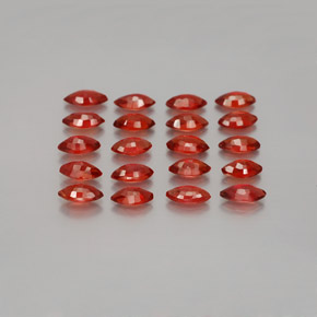 Gemas de zafiro naranja natural de 3,23 ct, marquesa, VS-SI