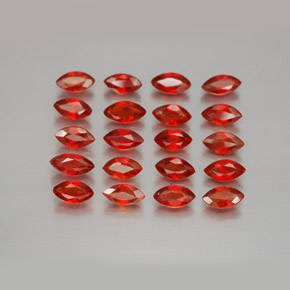 Gemas de zafiro naranja natural de 3,41 ct, marquesa, VS-SI