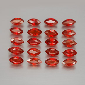 Gemas de zafiro naranja natural de 3,41 ct, marquesa, VS-SI
