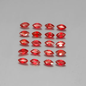 Gemas de zafiro naranja natural de 3,13 ct, marquesa, VS-SI