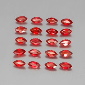 Gemas de zafiro naranja natural de 3,13 ct, marquesa, VS-SI