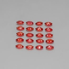 Gemas de zafiro naranja natural de 3,13 ct, marquesa, VS-SI