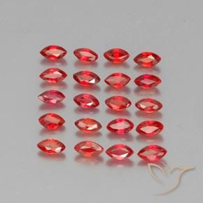 Gemas de Zafiro Rojo fuego natural de 2.35 ct, Marquesa, VS-SI
