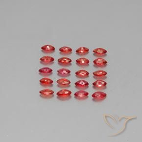 Gemas de Zafiro Rojo fuego natural de 2.35 ct, Marquesa, VS-SI