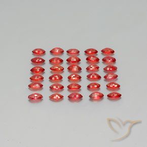 Gemas de zafiro naranja natural de 3,54 ct, marquesa, VS-SI