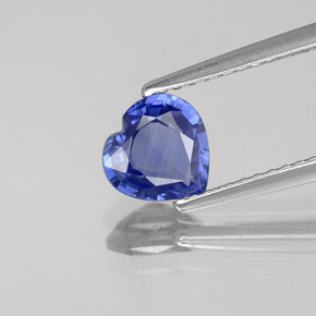 Zafiro azul natural de 1,16 ct, forma de corazón, VVS-VS