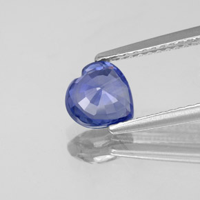 Zafiro azul natural de 1,16 ct, forma de corazón, VVS-VS