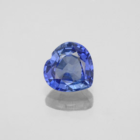 Zafiro azul natural de 1,29 ct, forma de corazón, VVS-VS