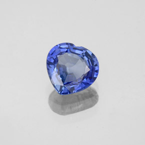 Zafiro azul natural de 1,29 ct, forma de corazón, VVS-VS