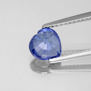 Zafiro azul natural de 1,29 ct, forma de corazón, VVS-VS