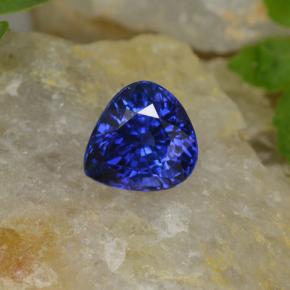 Zafiro azul natural de 1,53 ct, en forma de pera, VVS-VS