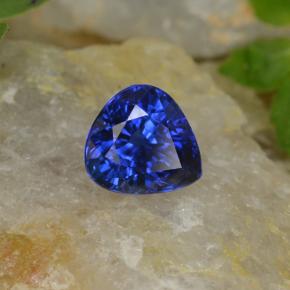 Zafiro azul natural de 1,53 ct, en forma de pera, VVS-VS