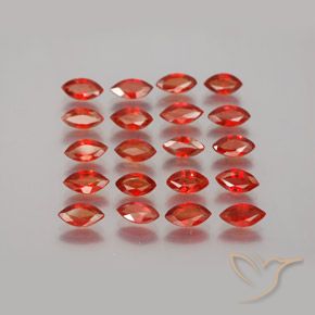 Gemas de Zafiro Rojo fuego natural de 3.83 ct, Marquesa, VS-SI