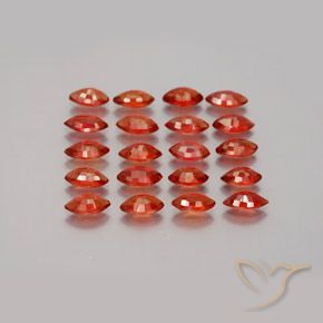 Gemas de Zafiro Rojo fuego natural de 3.83 ct, Marquesa, VS-SI