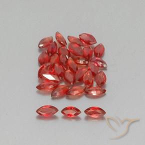 Gemas de Zafiro Rojo oscuro natural de 2.76 ct, Marquesa, VS-SI