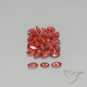 Gemas de Zafiro Rojo oscuro natural de 2.76 ct, Marquesa, VS-SI
