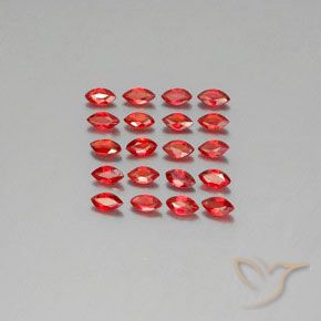 Gemas de zafiro naranja natural de 2,92 ct, marquesa, VS-SI