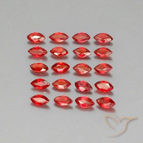 Gemas de zafiro naranja natural de 2,92 ct, marquesa, VS-SI