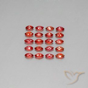 Gemas de zafiro naranja natural de 3,48 ct, marquesa, VS-SI