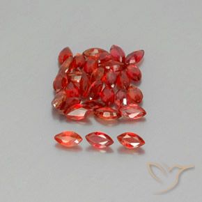 Gemas de zafiro naranja natural de 3,18 ct, marquesa, VS-SI