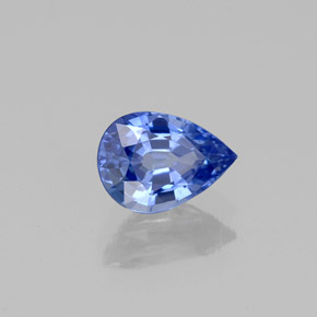 Zafiro azul natural de 1,00 ct, en forma de pera, VS