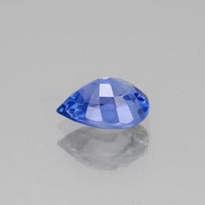 Zafiro azul natural de 1,00 ct, en forma de pera, VS