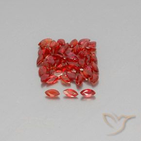 Gemas de Zafiro Rojo oscuro natural de 4.66 ct, Marquesa, VS-SI
