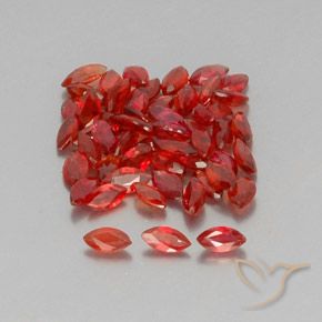 Gemas de Zafiro Rojo oscuro natural de 4.66 ct, Marquesa, VS-SI