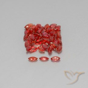 Gemas de Zafiro Rojo oscuro natural de 4.66 ct, Marquesa, VS-SI